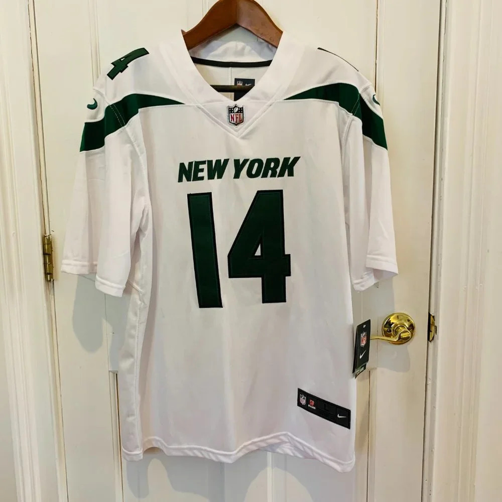 New W/Tags Mens Nike Sam Darnold Ny Jets Vapor Limited White Jersey Size Large